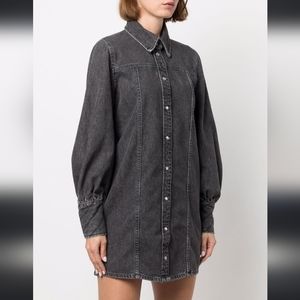 Grey Denim Ganni Denim Shirt dress